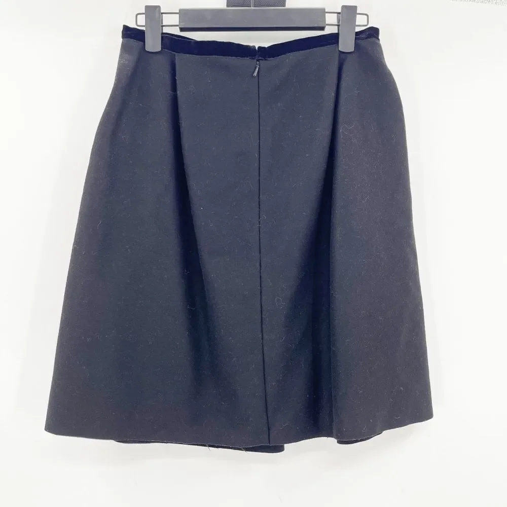 Erdem‎ Women's Black Back Zip Mini Skater Skirt Size 4